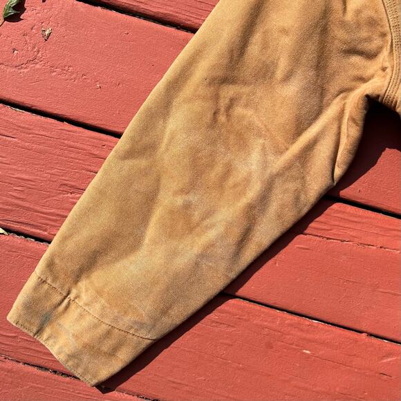 Vintage 80s Union Made Carhartt Blanket Lined Chore Coat Hood Jacket Workwear - Picture 10 of 12